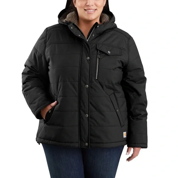 Carhartt Women's Black Hooded Jacket - Picture 1 of 14